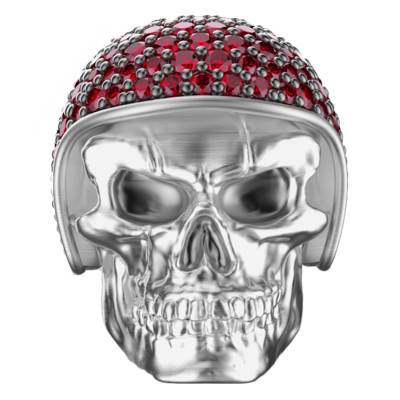 925 Silver & Red Spinel Vendetta Ring - EXA134 - Zancan