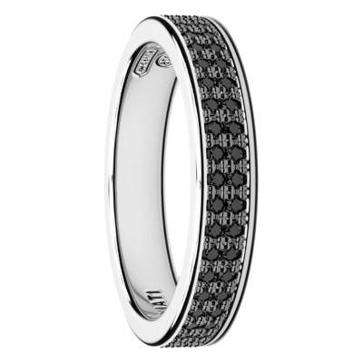 925 Silver & Black Stone Insignia Ring - ESA032 - Zancan