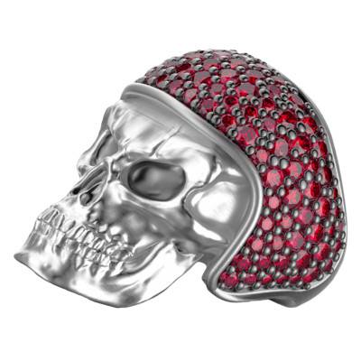 925 Silver & Red Spinel Vendetta Ring - EXA134 - Zancan