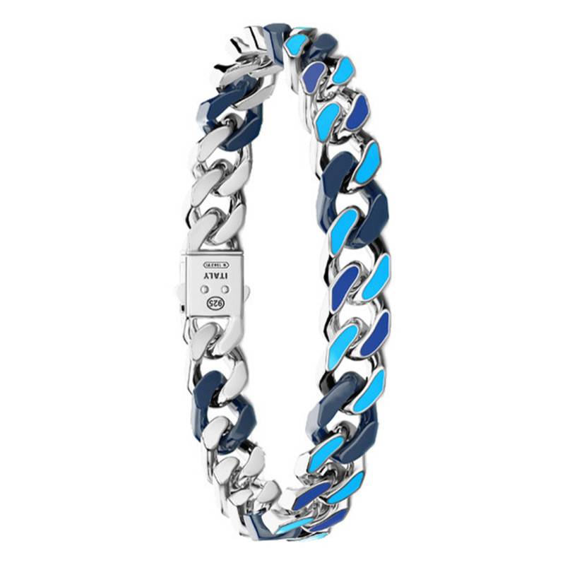 Ceramic & 925 Sterling Silver Cubane Bracelet, Length 19 cm to 21 cm - ESB118 - Zancan