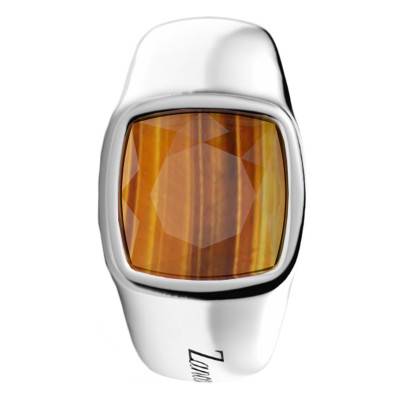 925 Silver & Brown Tiger Eye Cosmostone Ring - ESA006-T - Zancan