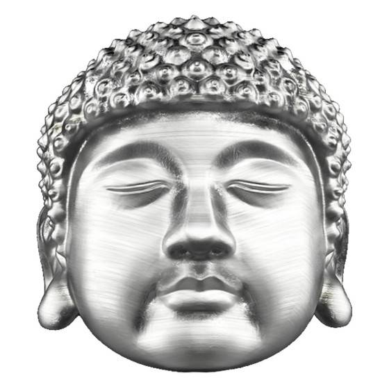 Bague Bouddha Siddharta En Métal Argenté - Taille Au Choix (54.4 à 62.1) - Neuf Avec étiquettes