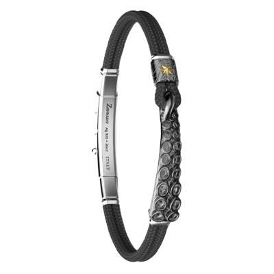 925 Silver Black Rhodium-Plated Odissea Octopus Tentacle Bracelet 19 cm - EXB987 - Zancan