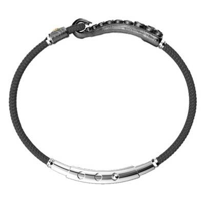 925 Silver Black Rhodium-Plated Odissea Octopus Tentacle Bracelet 19 cm - EXB987 - Zancan