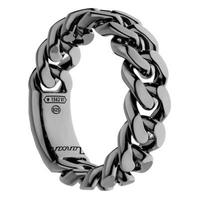 Bague Gourmette Cubane en Argent EXA220-NR - Zancan