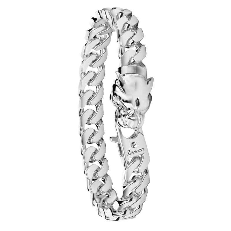 925 Silver Panther Cubane Bracelet, 19 cm to 21 cm Length - ESB057-B - Zancan