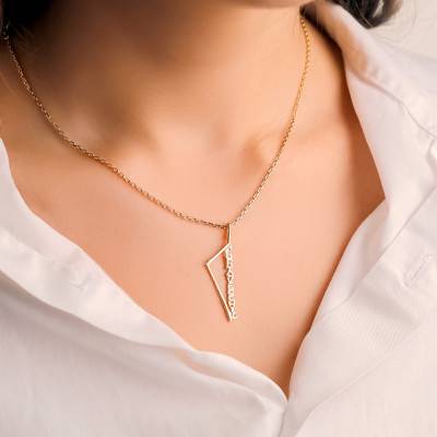 375 Yellow Gold Open-Work Corsica Pendant with Porto Vecchio Inscription - Vandona