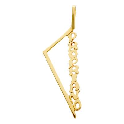 375 Yellow Gold Openwork Corsica Pendant with Propriano Inscription - Vandona
