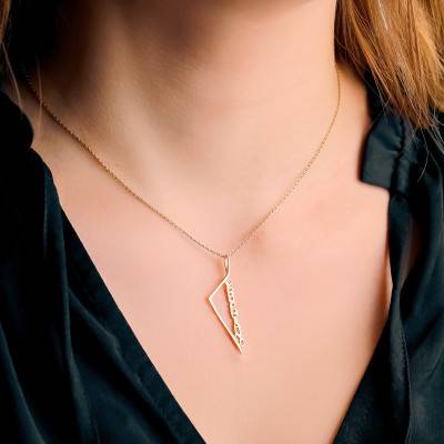 375 Yellow Gold Openwork Corsica Pendant with Propriano Inscription - Vandona