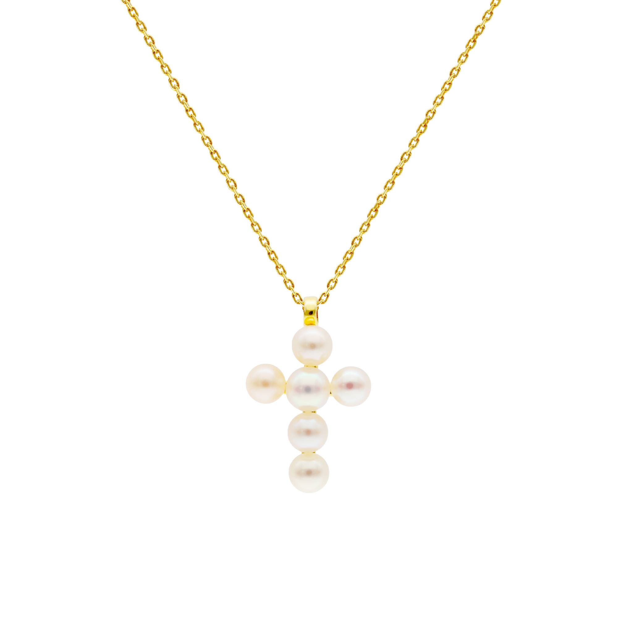 Collier Victoire - Collier avec croix perlée - Maison la Couronne