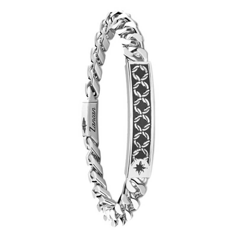 925 Silver Cosmopolitan Curb Chain Bracelet, 19 cm to 21 cm - EXB650 - Zancan
