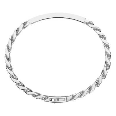 925 Silver Cosmopolitan Curb Chain Bracelet, 19 cm to 21 cm - EXB650 - Zancan