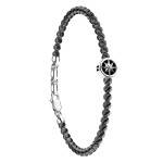 Perles striées noires