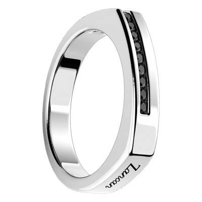 Bague Insignia Onyx Noir & Argent 925 ESA008 - Zancan