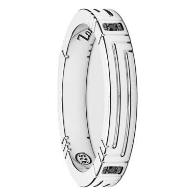 Bague Insignia en Argent 925, Spinelles Noirs EXA154 - Zancan