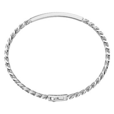 Bracelet Cosmopolitan Spinelles Noirs et Argent, Longueur 19 cm à 21 cm- EXB653 - Zancan