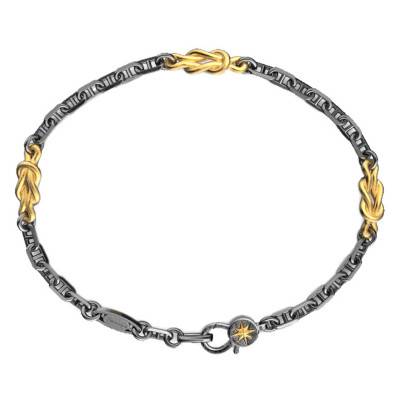 925 Silver Odissea Knots Bracelet, Length 19 cm to 21 cm - EXB990 - Zancan