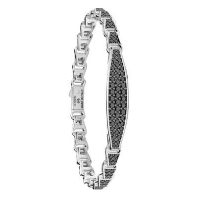 Bracelet Cosmopolitan Luxury Maille Souple en Argent avec Pierres Spinelles, Longueur 19 cm à 21 cm -ESB212 - Zancan