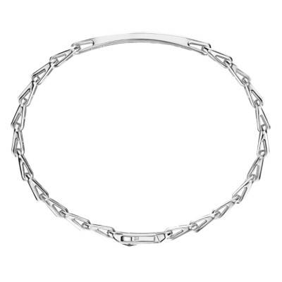 Bracelet Cosmopolitan Luxury Maille Souple en Argent avec Pierres Spinelles, Longueur 19 cm à 21 cm -ESB212 - Zancan