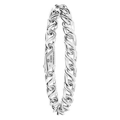 Bracelet Cosmopolitan Luxury en Argent 925 avec Maillons Entrecroisés, Longueur 19 cm à 21 cm -ESB222 - Zancan