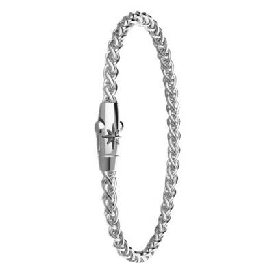 925 Sterling Silver Cosmopolitan Compass Rose Bracelet, Length 19 cm to 21 cm - EXB708 - Zancan