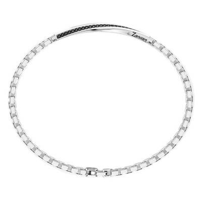 925 Silver Insignia Box Chain Bracelet, Length 19 cm to 21 cm - EXB731 - Zancan
