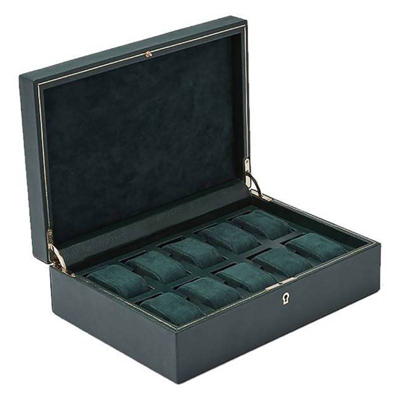 British Racing Green 10-Piece Watch Box 792741 - Wolf 1834