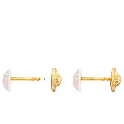 375 Yellow Gold Screw-Back Clasp for Stud Earrings (1 pc) - Ocarat
