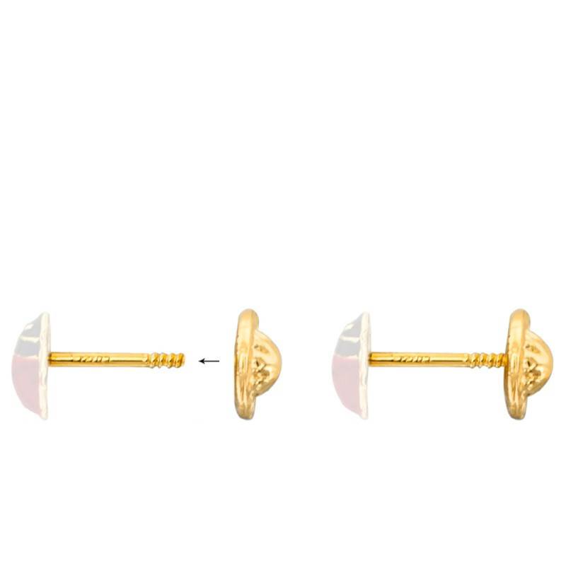 375 Yellow Gold Screw-Back Clasp for Stud Earrings (1 pc) - Ocarat