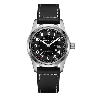 Khaki Field Auto Black 42mm H70605733 Watch - Hamilton