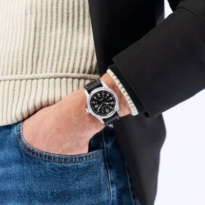 Khaki Field Auto Black 42mm H70605733 Watch - Hamilton