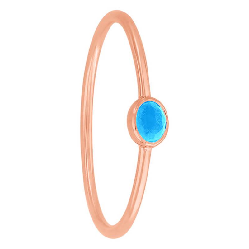 Idylle Turquoise Rose Gold-Plated Ring Size 50 - Senzou