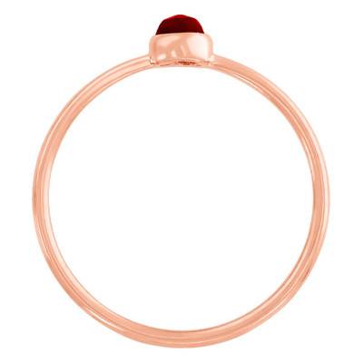 Bague Idylle Grenat Plaqué Or Rose - Taille 50 - Senzou