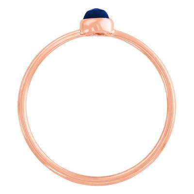 Idylle Rose Gold-Plated Lapis Lazuli Ring - Size 50 - Senzou