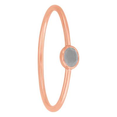 Idylle Rose Gold-Plated Labradorite Ring - Size 50 or 52 - Senzou