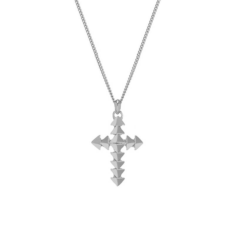 Stainless Steel Chain and Cross Necklace, 65 cm Length - Northskull