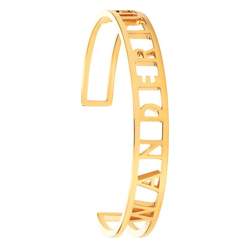 Yellow Gold Plated Wanderlust Cuff Bracelet - Jet Set Candy