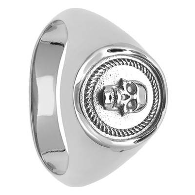 Bague skull seal argent - Taille 56 - Northskull