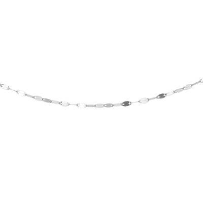 Chaîne Maille Forzantina en Platine, Largeur 1,50 mm, Longueur 46 ou 51 cm - Manillon