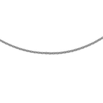 Chaîne Maille Forçat Ronde en Platine, Largeur 0,90 mm, Longueur 41 à 51 cm - Manillon