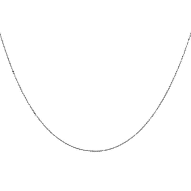 Platinum Round Cable Chain, Length 41 cm to 51 cm, Width 0.90 mm - Manillon