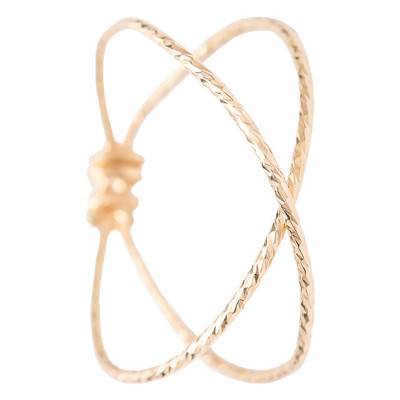 Éclat Croisée Gold-Plated Ring - Yay Paris