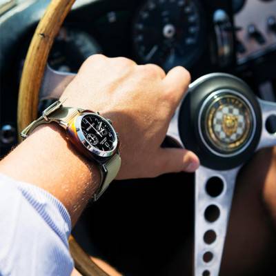 Briston Clubmaster Chrono Date Tortoiseshell Acetate Black Dial Watch - Briston