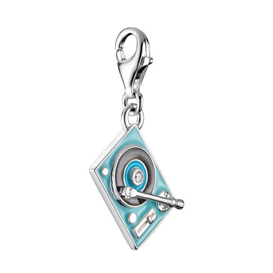 Collier En Argent Massif 925 - Chaîne Avec Petit Pendentif Disque - Occasion Vintage