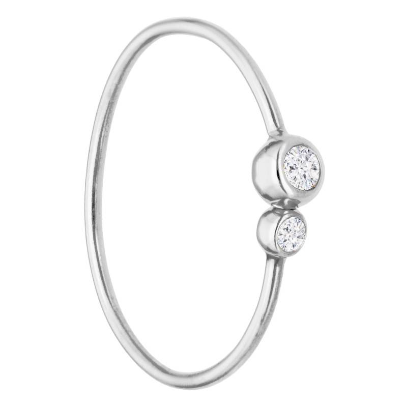 925 Silver & Duo of Diamonds Ring - Ocarat