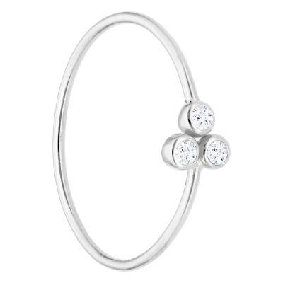 750/1000 White Gold & Diamond Trio Ring - Ocarat