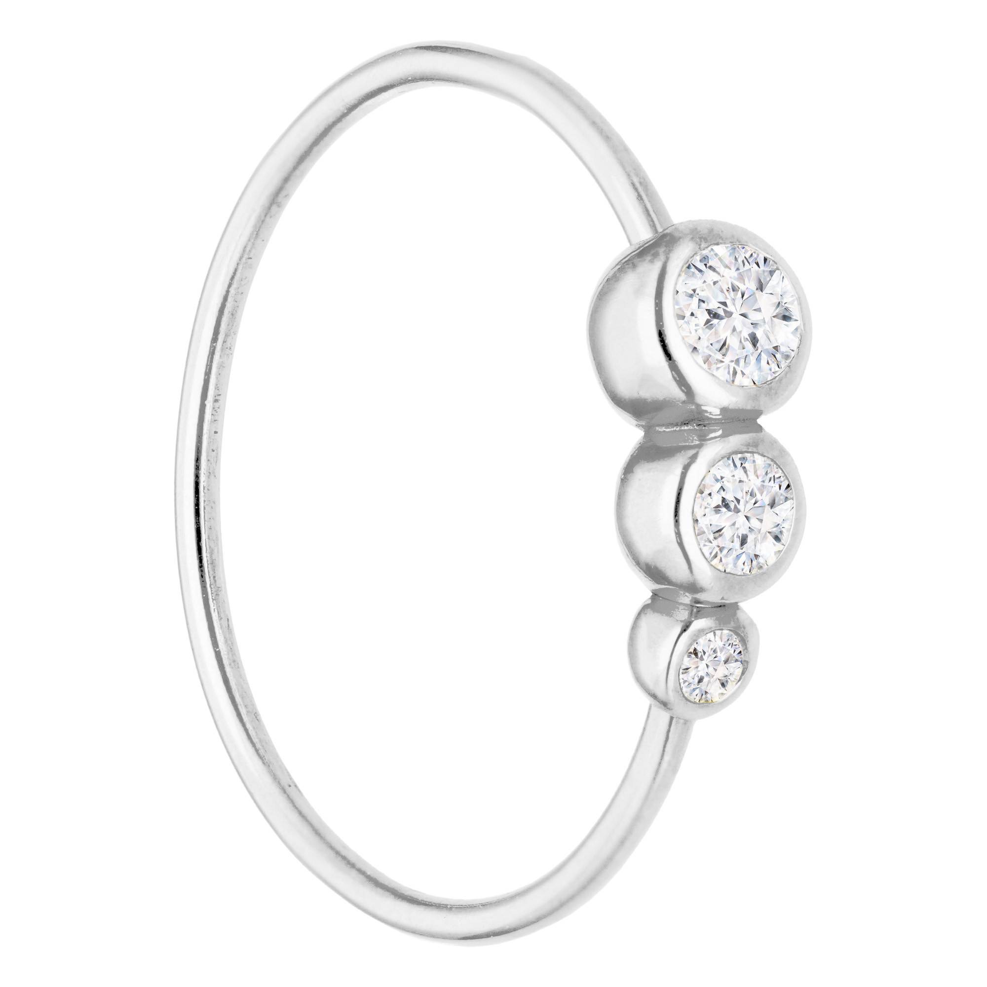 Diamant Bague Argent 925 Pas Cher Bague Trinité En Argent 925