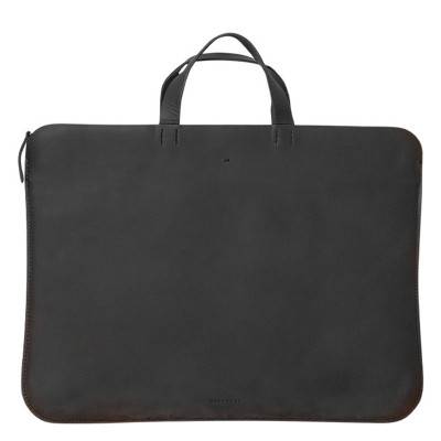 Slate Gray Leather 15" Briefcase A16B - Labrador