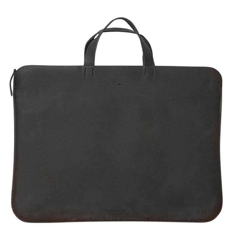 Slate Gray Leather 15" Briefcase A16B - Labrador