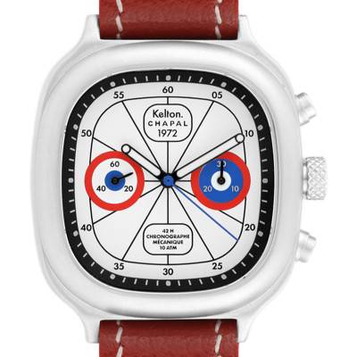 1972 Sky Red & Blue Chronograph Watch Kelton x Chapal 9124532 - Kelton